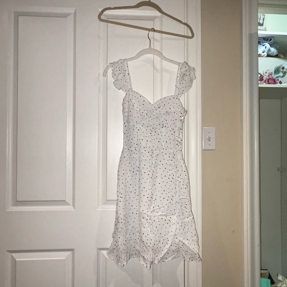Gianni Bini White Poka Dot Dress